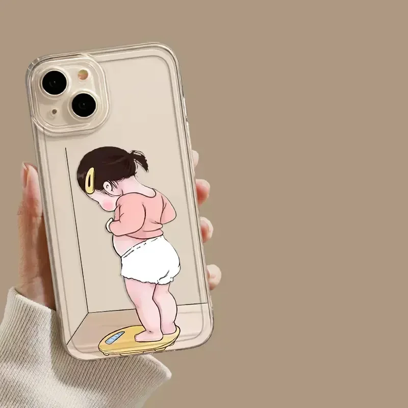 재미 있은 귀여운 소녀 소년 커플 전화 케이스 삼성 갤럭시 S22 플러스 S23 S24 울트라 S25 S21 FE 투명 연인 Fundas 소프트 커버