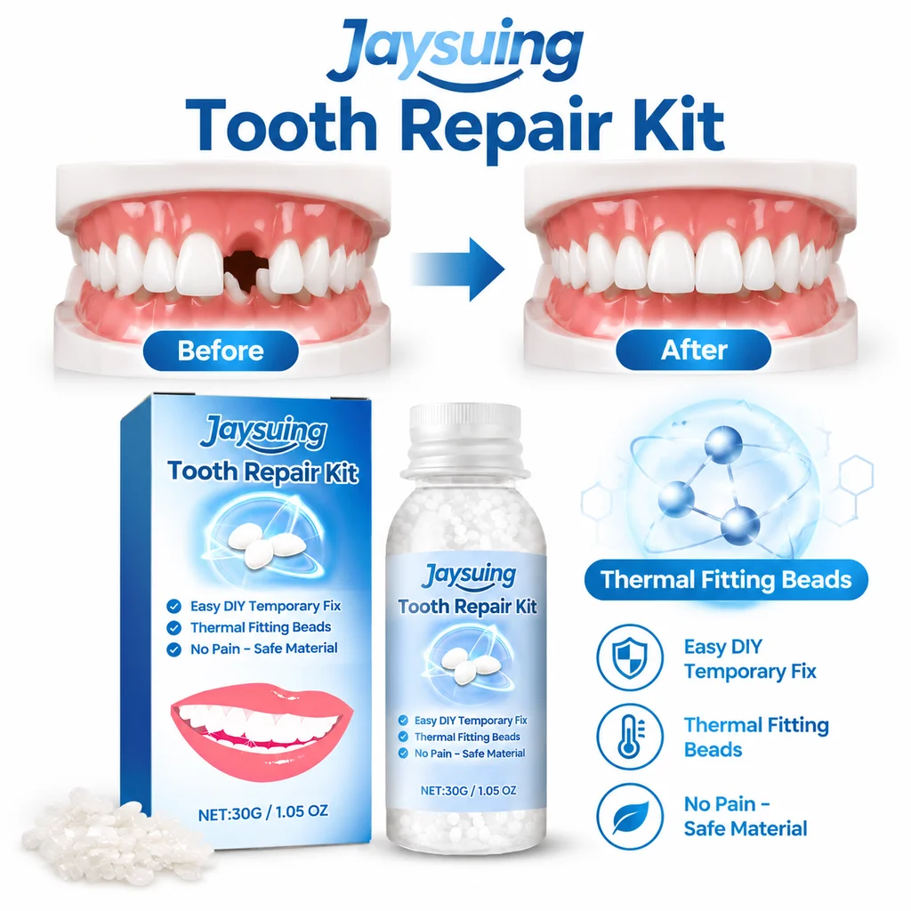 Temporary Tooth Repair Kit Moldable Resin Dentures For Adults Missing Broken Teeth Gap Filler Granules Halloween Cosplay Party Makeup Decoration Tool
