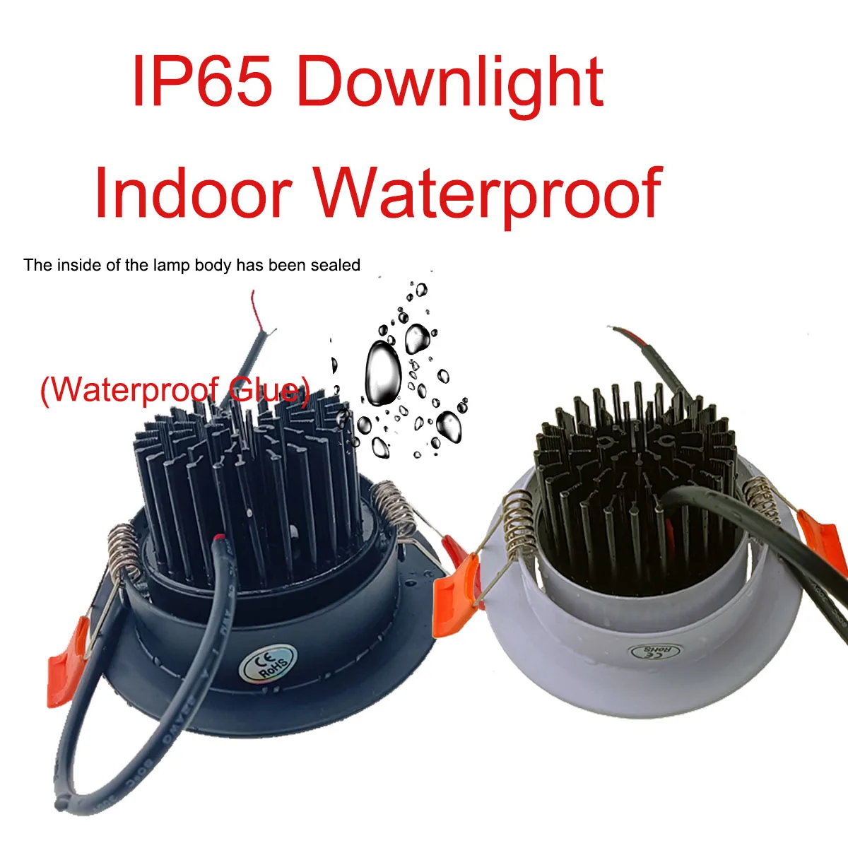 Putar DC 12V LED Downlight IP65 IP66 IP67 Luar Ruangan Tahan Air 6W 9W 12W Dapur Kamar Mandi Toilet Atap Lampu Langit-langit Lampu Sorot