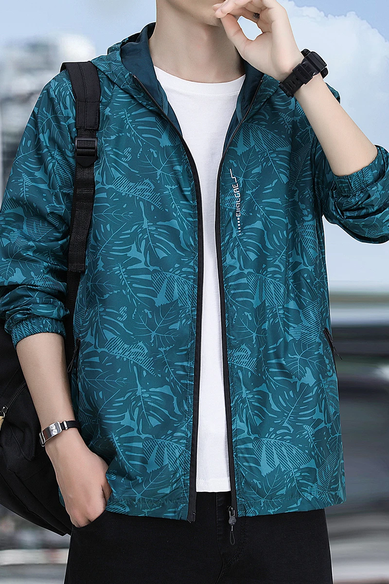 Sun protection clothing, skin clothing, men\'s summer ultra-thin breathable outdoor youth popular sun protection clothing jacket