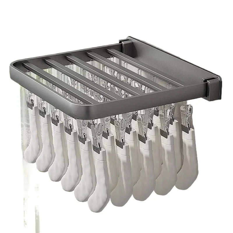 

Folding drying rack Wall hanging socks Drying rack Balcony windproof underwear