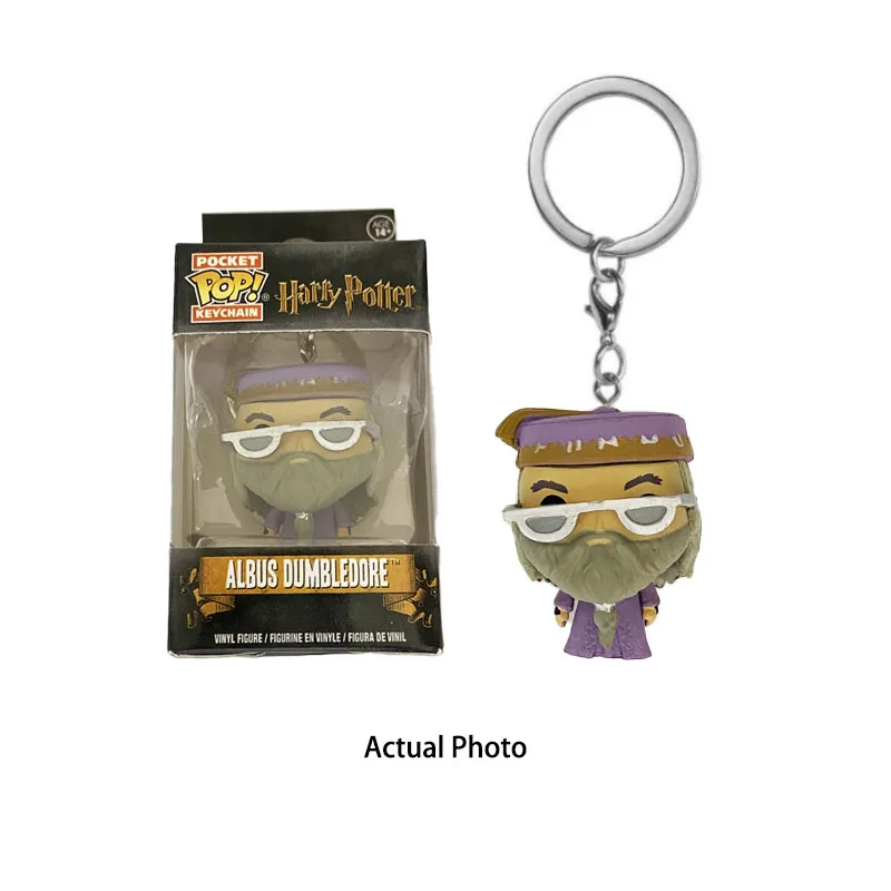 Pocket Keychains HEDWIG dobby luna Anime Keyring Action Figure Toy for Gifts style pocket Pendant For kids Harry potter HERMIONE