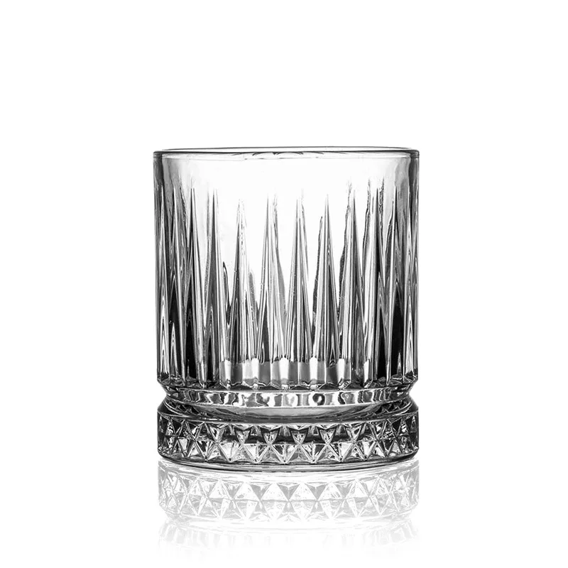 Transparent Glass Whiskey Wine Cup, Foreign Wine Cup, Beer Cup, Vertical Striped Spirit Cup, Wholesale Cups, 230ml