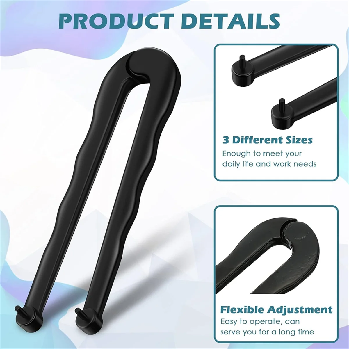 

Set of 3 Steel Adjustable Face Wrench Pin Pliers Tools for Angle Grinder Back Pads, Including 3/4/5mm Drilled jasmine