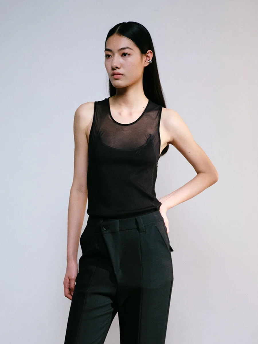 

Новый жилет Lihan с вышивкой и вставками, свободный крой, стандартная длина, однотонный, для ношения под одеждой