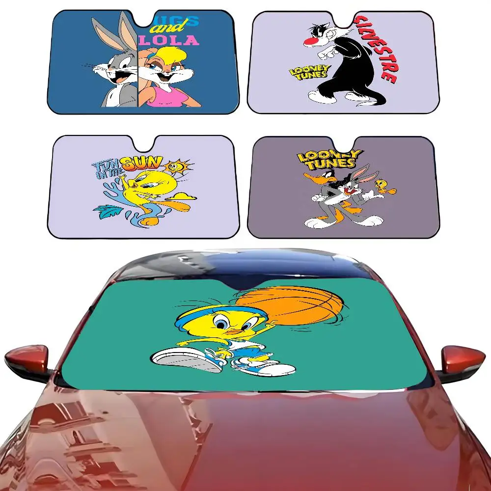 

Cartoon L-Looney T-Tunes Car SunShade Parasol Car Windshield Sun Shade UV Protection and Interior Cooler