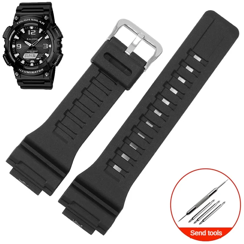 

Substitute G-SHOCK AQ-s810w AEQ110w MCW-200h Series Silicone Watch Strap With Male Interface With 18mm.