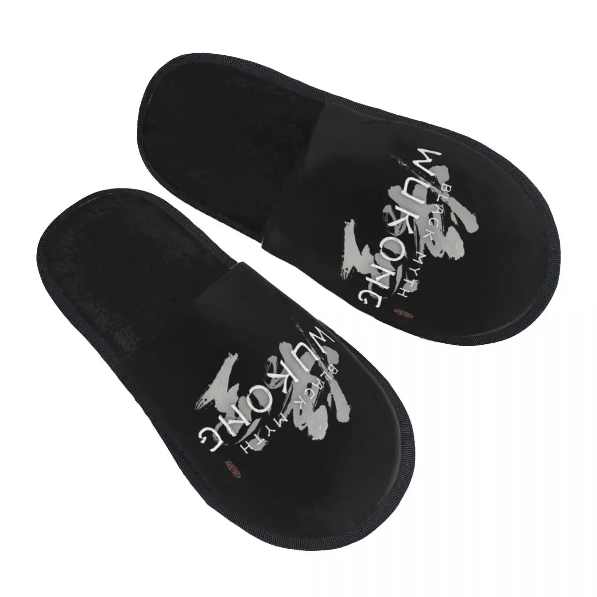 BLACK MYTH WUKONG SUN WUKONG THE MONKEY KING Winter Cotton Home Slippers Indoor Cozy Household Fur Slides Slippers Non-skid