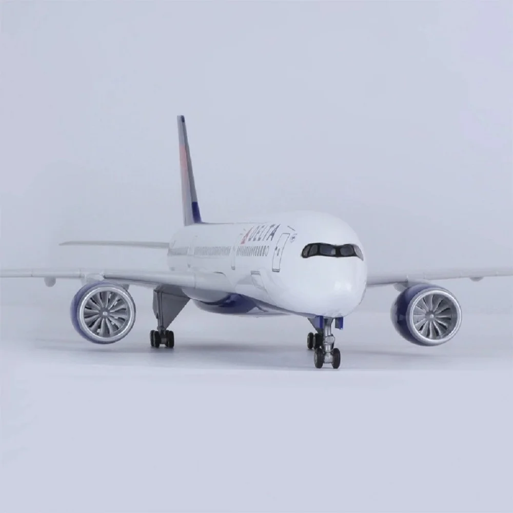 Air-bus 350 47CM Scale Large Model Airplane A350 Delta Air Lines Plane Model Diecast Plastic Resin Model Planes For Collection