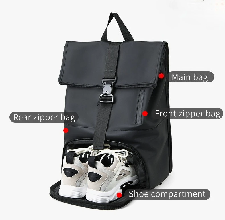 New Fashionable Men's Backpack, Casual Outdoor Sports Backpack, Multi-functional Large-capacity Backpack with Shoe Compartment