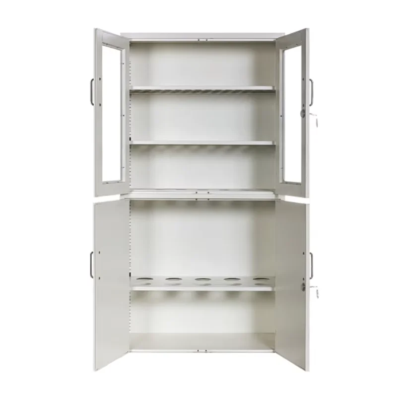Modern Steel Medical Cabinet for Hospital & Clinic Furniture Treatment Cabinet with Partition Holes for Storage Medical Devices