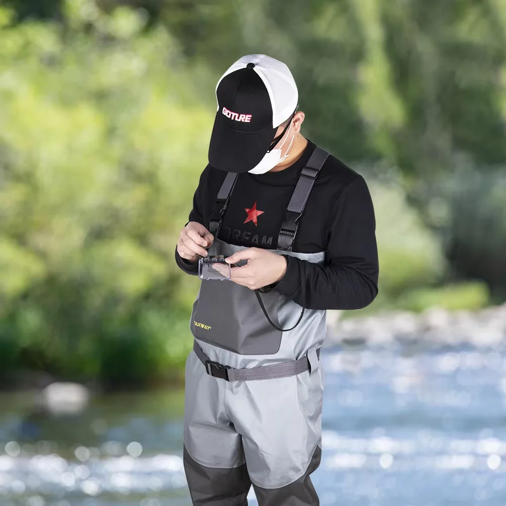 Goture 100% Waterdichte Vissen Borst Wader Voor Mannen Vrouwen Ultra Ademende Lichtgewicht Comfort Stokvoet Jacht Heup Wader