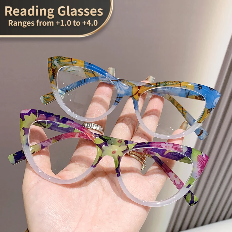 Laptop Accessories Women - Kacamata Baca Retro Cat Eye untuk