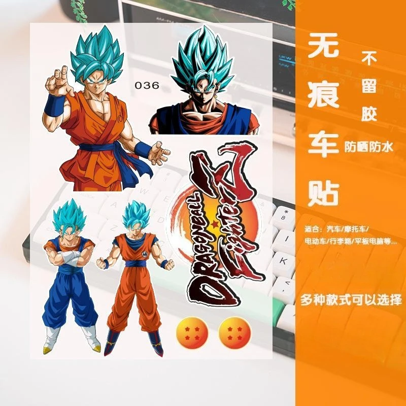 Neuer Dragon Ball Son Goku Majin Buu Chi Chi Anime Cartoon Aufkleber Motorrad Elektrofahrzeug Kratzerabdeckung Dekorativer Aufkleber – Detail 4