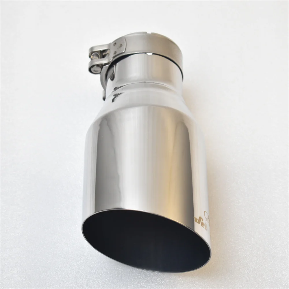 RE Uitlaattip 304 roestvrij staal schuin enkele buis auto-uitlaattip 2,5 inch 4,5 inch Automobiele modificatie