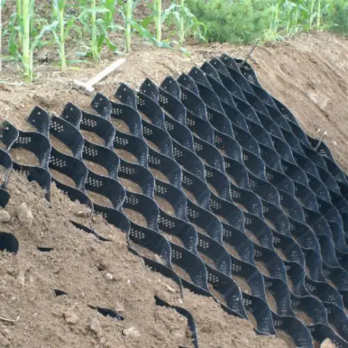 Geogrid Geocel per finitrice Geocell a nido d'ape HDPE ad alta resistenza per la protezione della pendenza Retainisci la costruzione stradale della parete