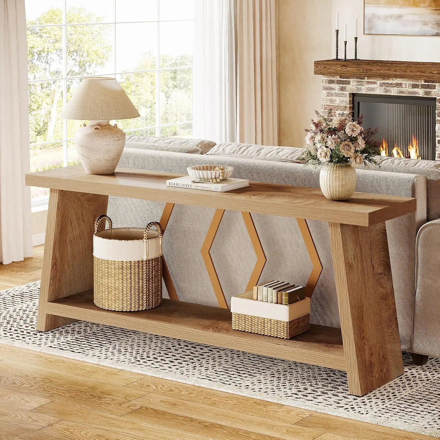 Extra Long Console Table for Living Room 70.86-Inch, Customized