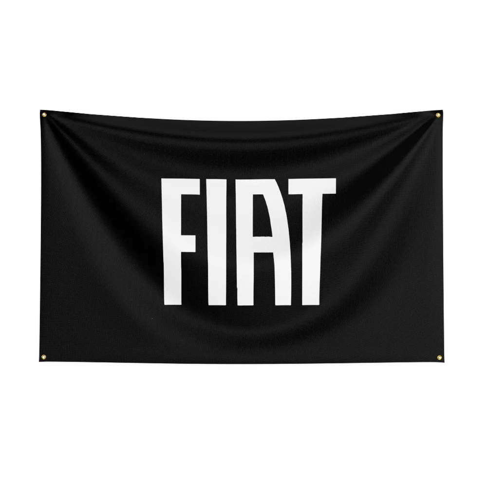 

F-Fiats Car Flag Banner 3ft x 5ft Polyester with Brass Grommets HD Printing Exhibition, Racing, Car Fans, Porch, Garage Decor