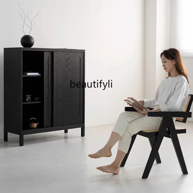 

Asmt52 обеденный боковой шкаф из цельного дерева в стиле ретро, двойная дверь, чайный шкаф из ясеня, шкаф для хранения, шкаф для хранения, изготовление на заказ