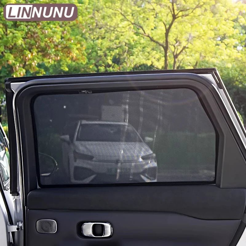 LINNUNU نافذة السيارة ظلة الستار المغناطيسي ل Leapmotor C10 السيارات الجانب نافذة ظلة الستار الخارجي تقليم الشمس الظل