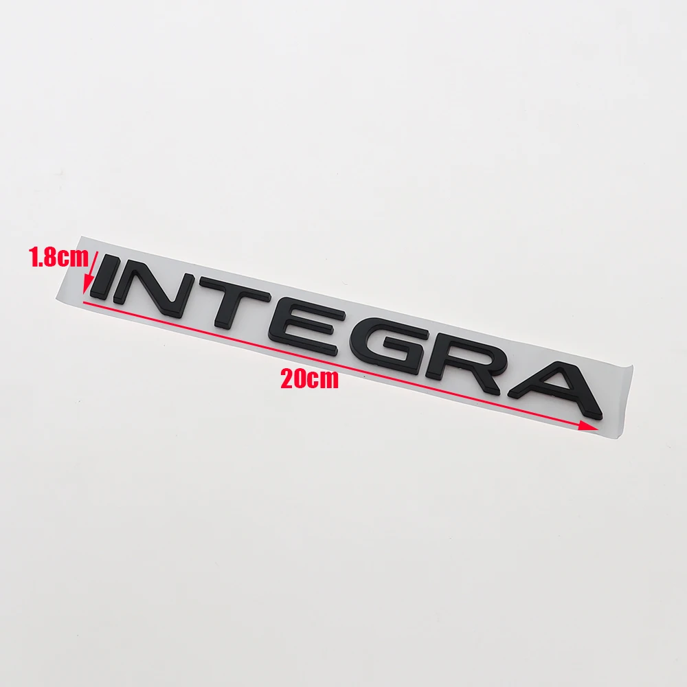1PC 3D ABS INTEGRA Car Letter Logo Sticker Tail Bumper Badge Auto Rear Trunk Emblem Decals Accessories Car Sticker Emblem