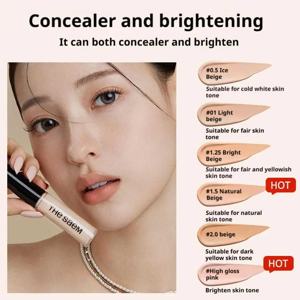 더샘 롱래스팅 리퀴드 컨실러 다양한 색상 잡티 다크서클 커버 일상 메이크업에 적합한 얼굴 컨실러