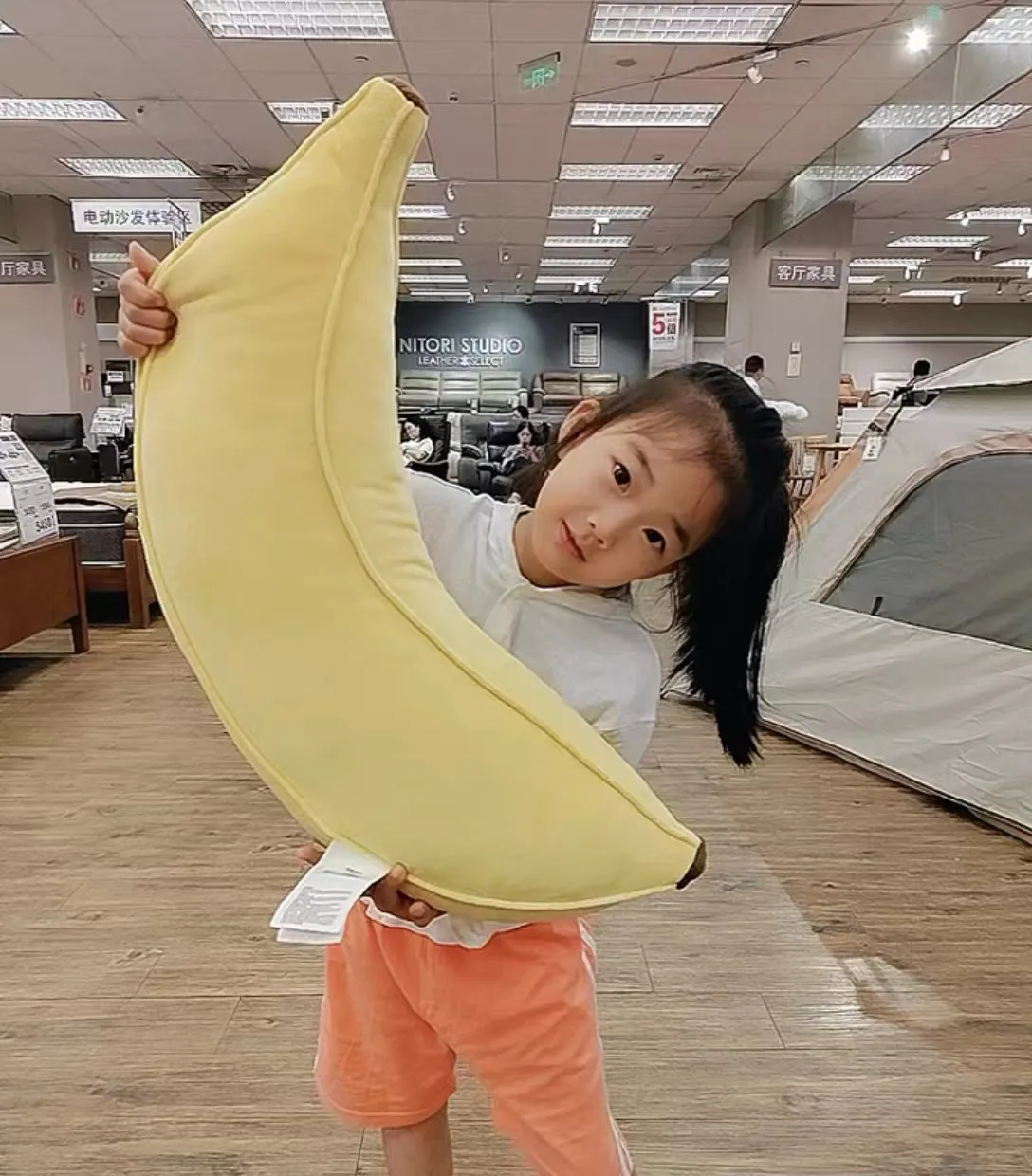 Travesseiro de pelúcia de fruta macia de banana amarela, travesseiro de pescoço em forma de u, suporte para as costas, almofada de assento, sofá-cama, decoração, presente