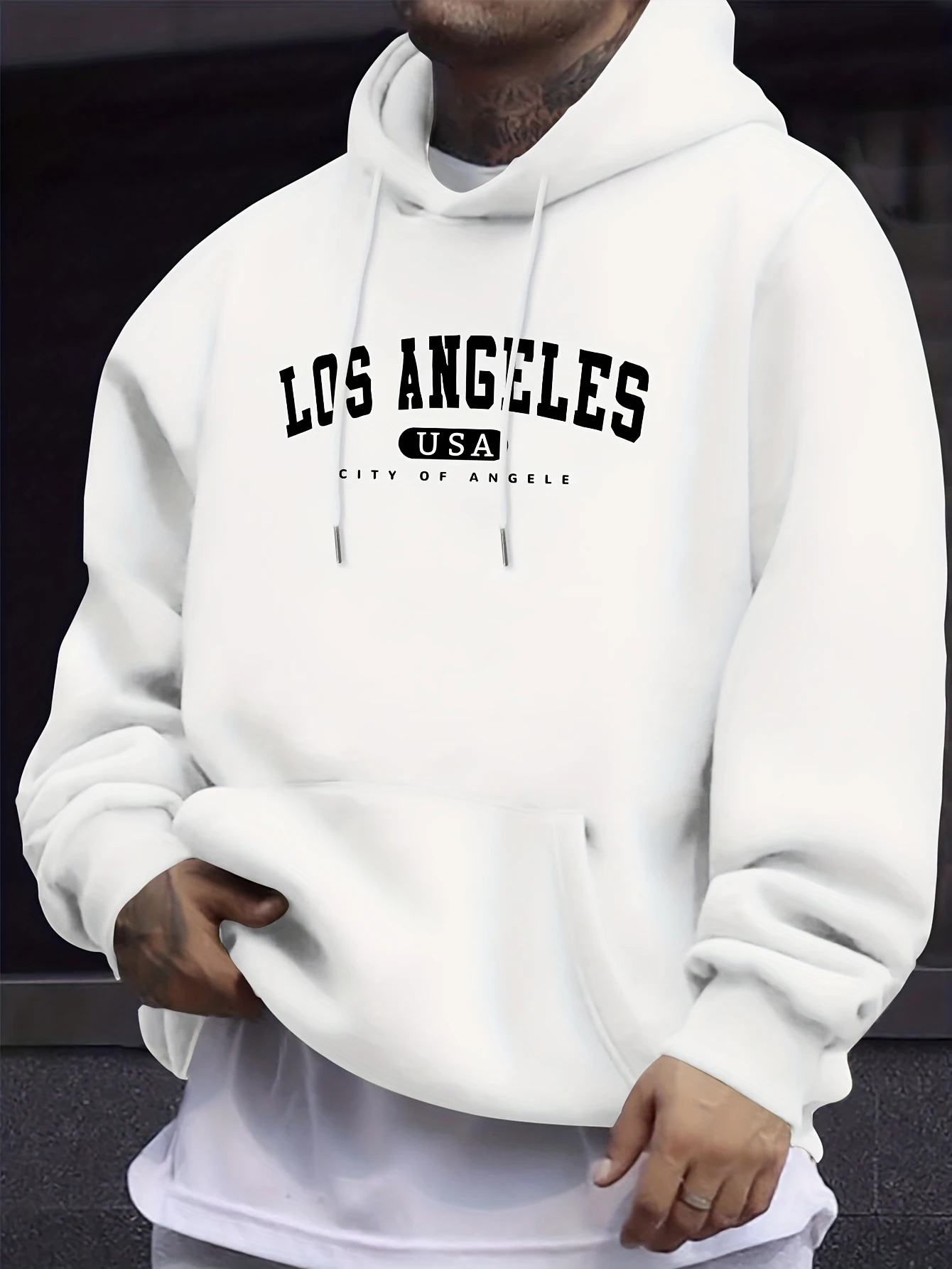 Ordinary Casual Hooded Sweatshirt Loose Soft Long Sleeve Indoor Outdoor Daily Leisure All Season Basic Garment