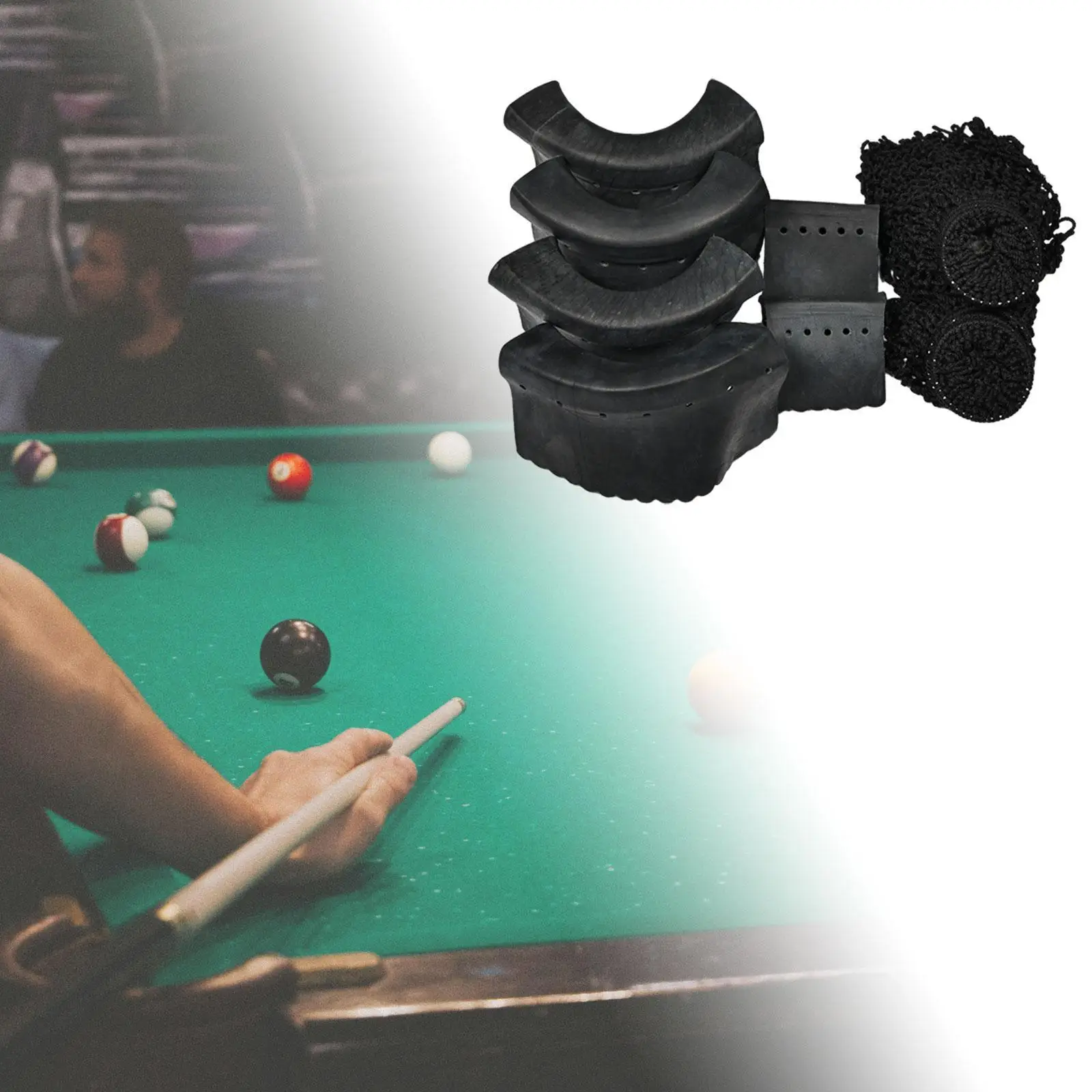 Ensemble de poches pour table de billard, sacs en filet pour jeux, entraînement pour tous les passionnés