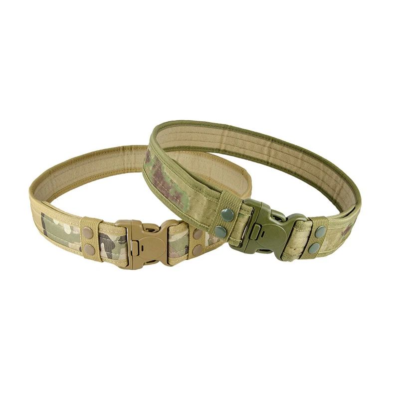 Men's Belt Outdoor Camouflage Tactical Belt Oxford Cloth Belt Mountaineering Belt Nylon Wide Waist Belt Work Belt Neutral Belts