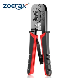 ZoeRax [RJ45 RJ12 RJ11 Modular Crimper] for CAT5/5e CAT6 8P/6P/4P Network Connectors and UTP/STP Ethernet Cables Strip Cut Tool