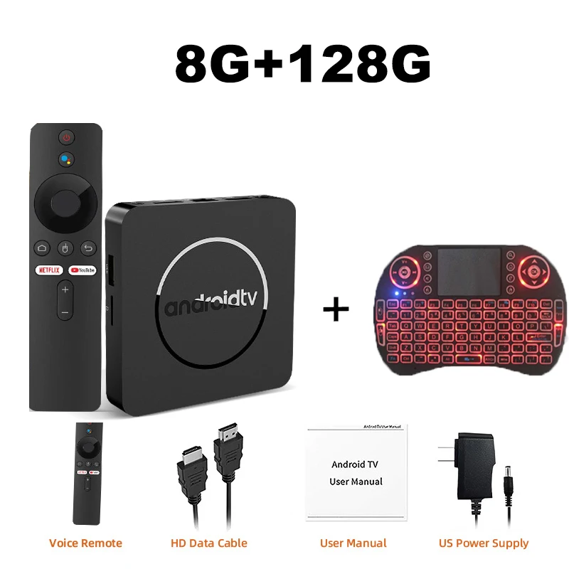 Q10 Android14 8K HDR10+ Smart TV Box Allwinner H313 128G Dual Wifi BT5.0 Set Top Box Mediaspeler met Google Voice Assistant