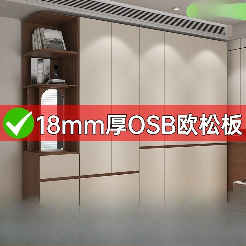 Armario para el hogar, dormitorio, tablero grueso de 18mm, armario combinado con mango libre segmentado