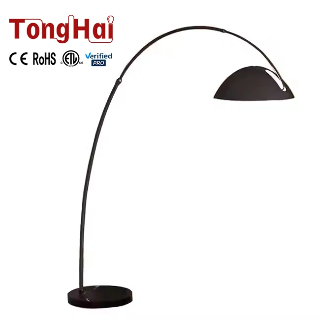 

Curved Marble Base Fishing Lamp Designer Living Room Fishing Modern Nordic Led Corner Floor Lamp