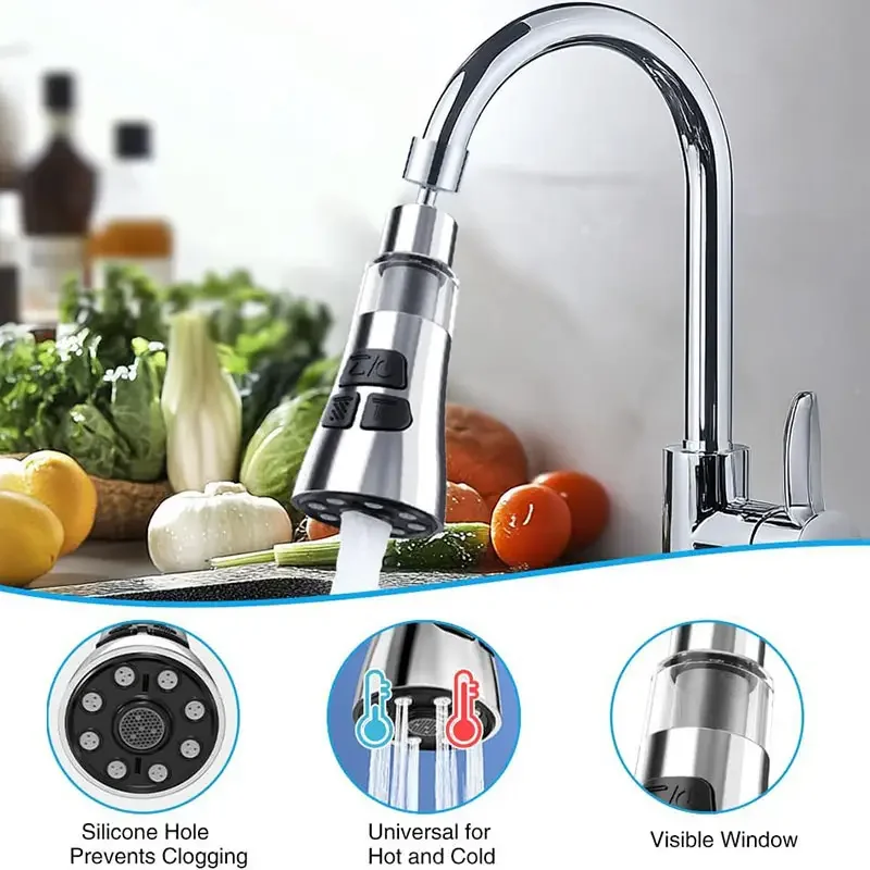 Kitchen Faucet Sprays Head Filter Home Extended Sink Faucet Strainer Washbasin Faucet Extender Bubbler Nozzle Easy To Use
