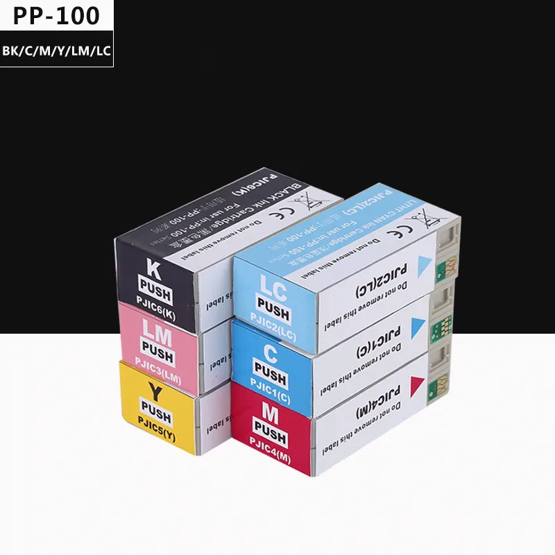 

PJIC1 PJIC6 Compatible Ink Cartridge PP-50 PP-100 with Pigment Ink for Epson PP-100N11 PP-50BD PP-50II PP100II PP100III Printer