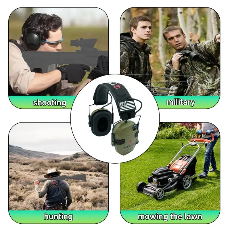 W1/W3 Tactical Shooting Earmuffs with Electronic Sound Enhancement - Active Noise Reduction Hearing Protection for Outdoor Use