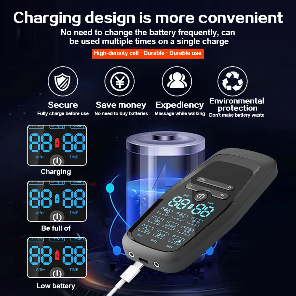 العلاج الطبيعي عشرات العضلات محفز الكهربائية Ems الوخز بالإبر تدليك الجسم العلاج الرقمي آلة التخسيس محفز كهربائي