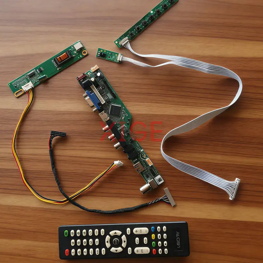 

Screen Drive Controller Board Fit LP141XB LP141X10 LP141XA LP141X8 1024x768 1-CCFL USB+AV+VGA+HDMI 20 Pins LVDS 1024*768 DIY Kit