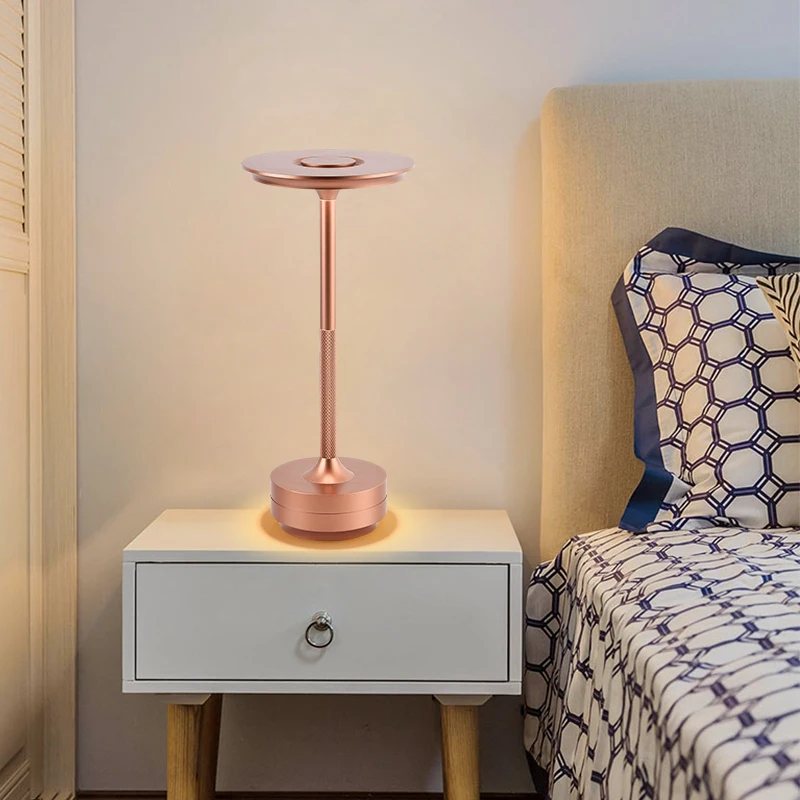 مصباح طاولة شحن USB LED يعمل باللمس العلوي بثلاثة ألوان يعتم مصباح مكتبي يعتم بتصميم بسيط مصباح طاولة مقاوم للماء #6