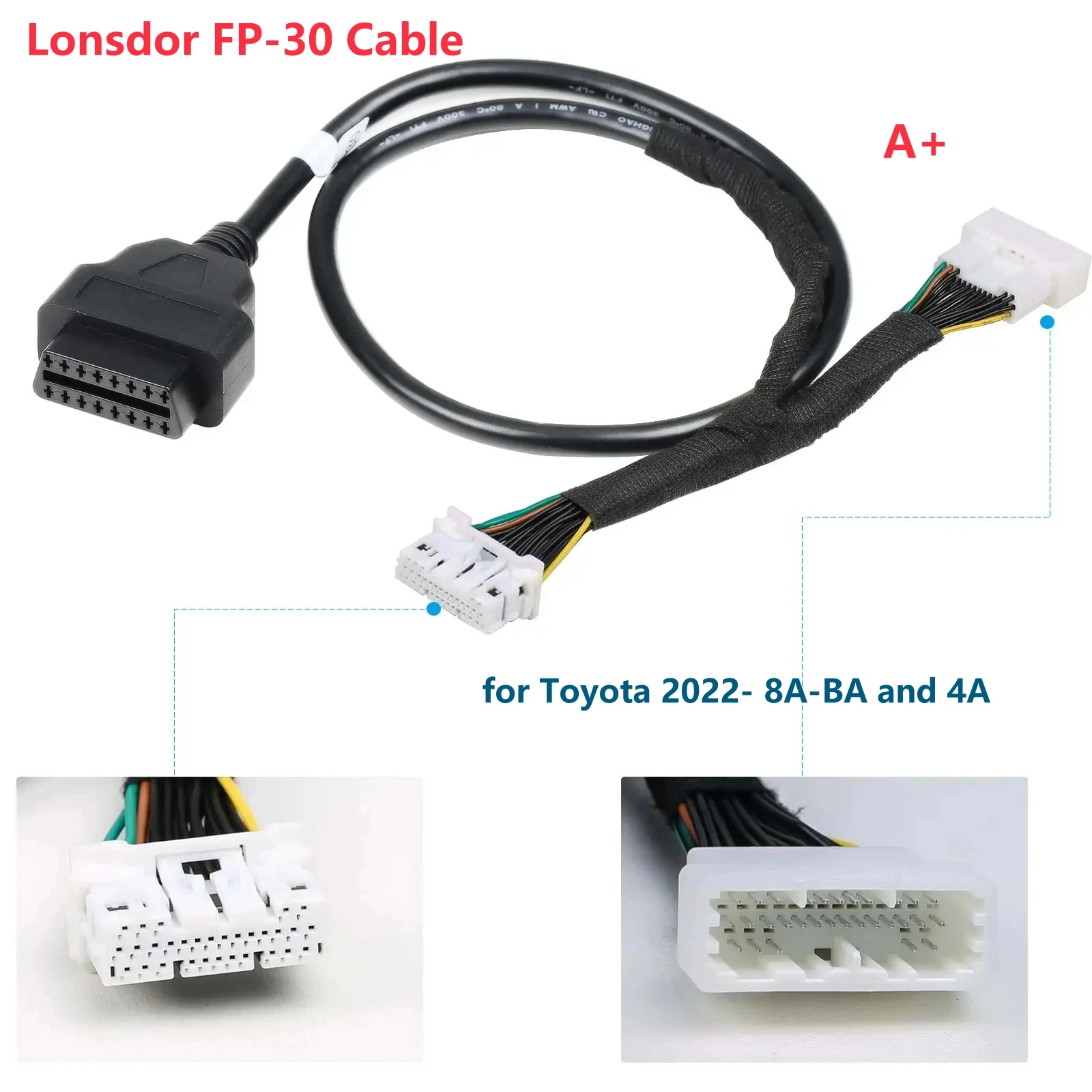 

Best Lonsdor FP30 30 PIN Cable for Toyota 2022- 8A-BA and 4A Proximity without PIN Code FP-30 Cable Works with K518ISE K518S