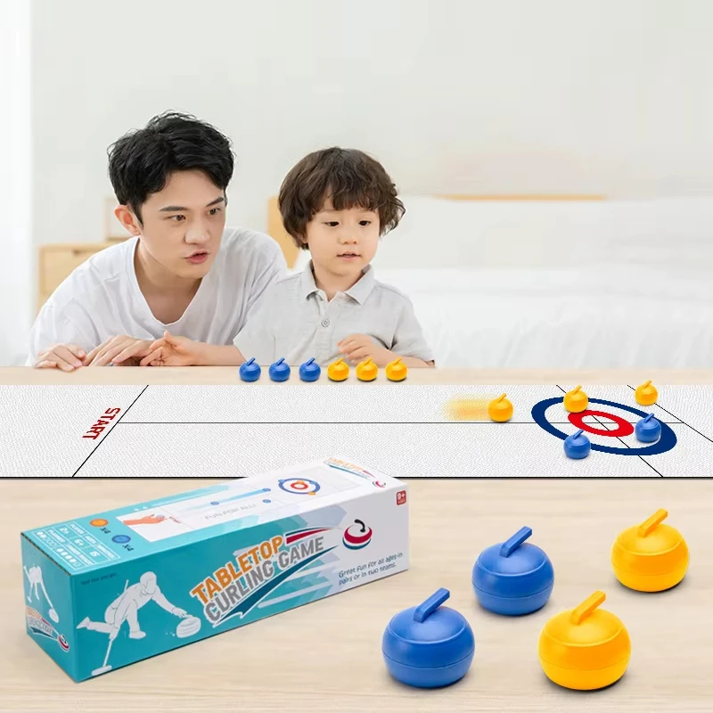 ألعاب لوحية ممتعة للعائلة للأطفال والكبار، لعبة تجعيد الطاولة مع 8 بكرات وألعاب تفاعلية