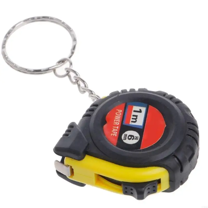 C90A Retractable Ruler Tape Measure for Key Chain Mini Pocket Size Metric 1m