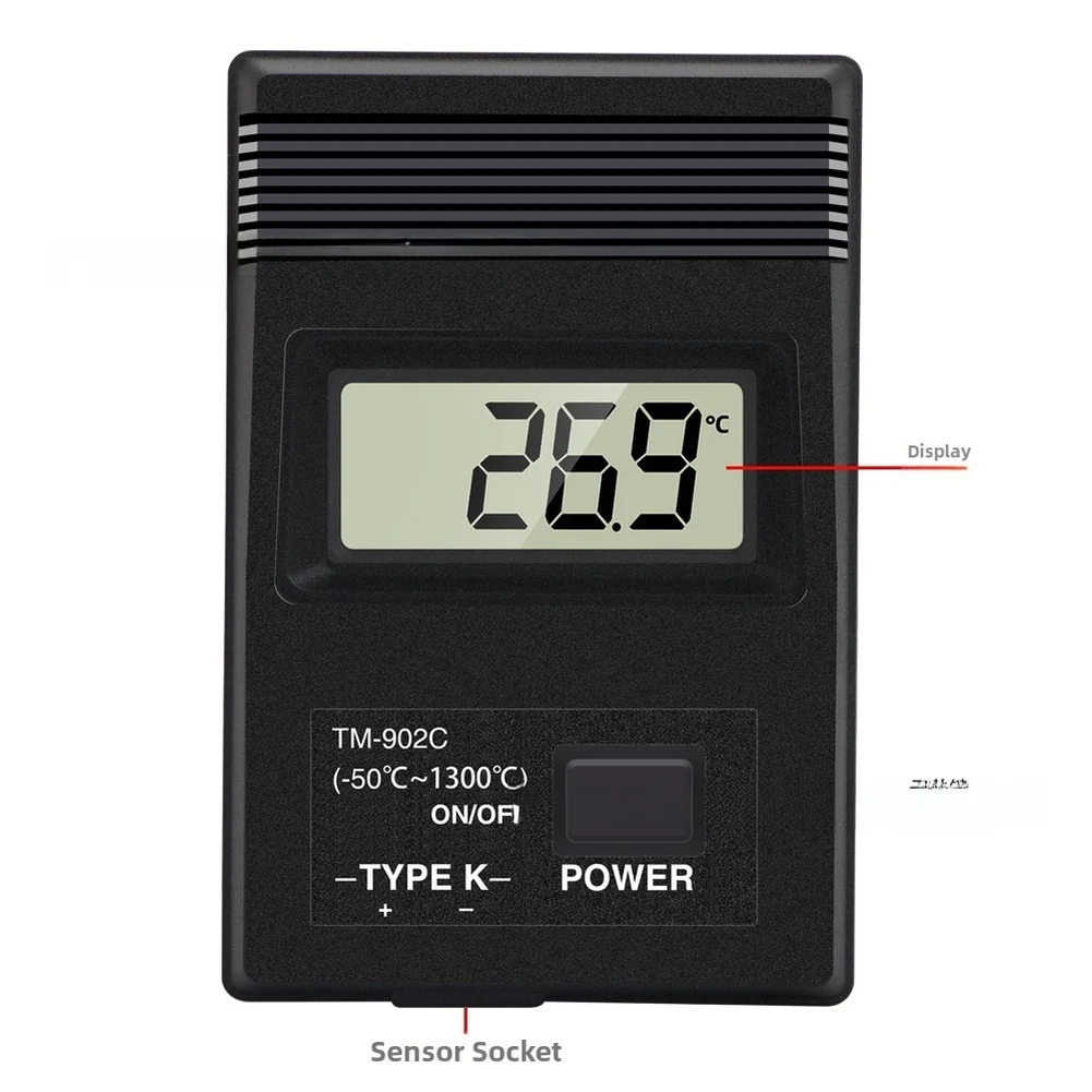 TM-902C Digital Thermometer -50 To 1300C K-Type Probe LCD Display High Industrial Temperature Meter Testing Tool