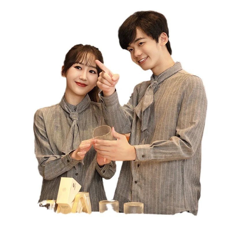 Caffetteria Uniforme da lavoro Autunno Inverno Donna Ristorante occidentale Cake Shop Latte Negozio di tè Panetteria Cameriere Manica lunga Donna