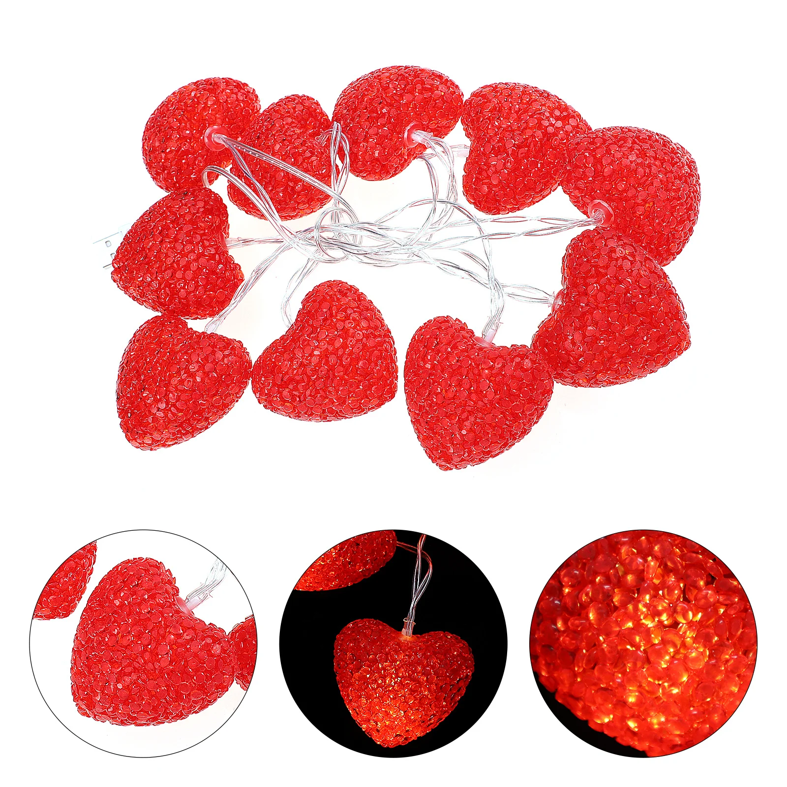 Heart Shaped Light String Decorative Lamp For Valentine'S Day Party Romantic Atmosphere Proposal Decoration Loving-Heart String