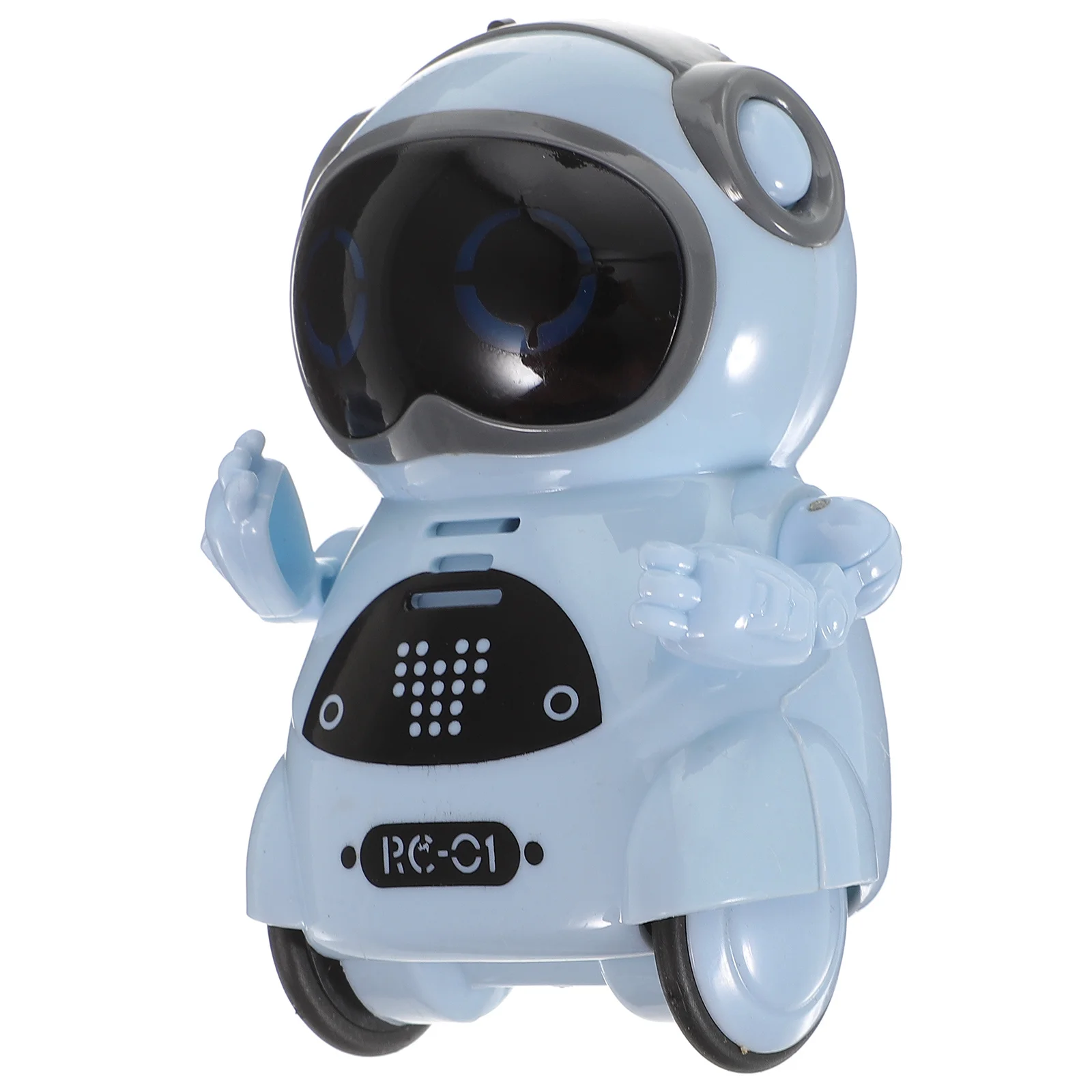 Rc Robot Voice Interactive Sound Control Robot Walk Dance Sound Control Led Light Kids Educational Kit Sky-Blue #5