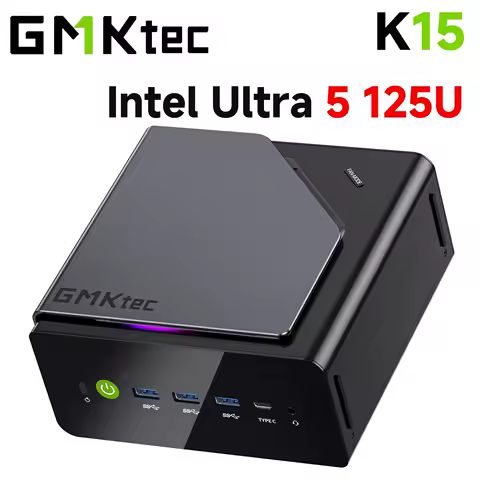 GMKtec K15 Mini PC Intel Ultra 5 125U(12C/14T) DDR5 4800MT/s 3*M.2 SSD OCulink USB4 RJ45 2.5G Win11 Pro Desktop Gaming Computer