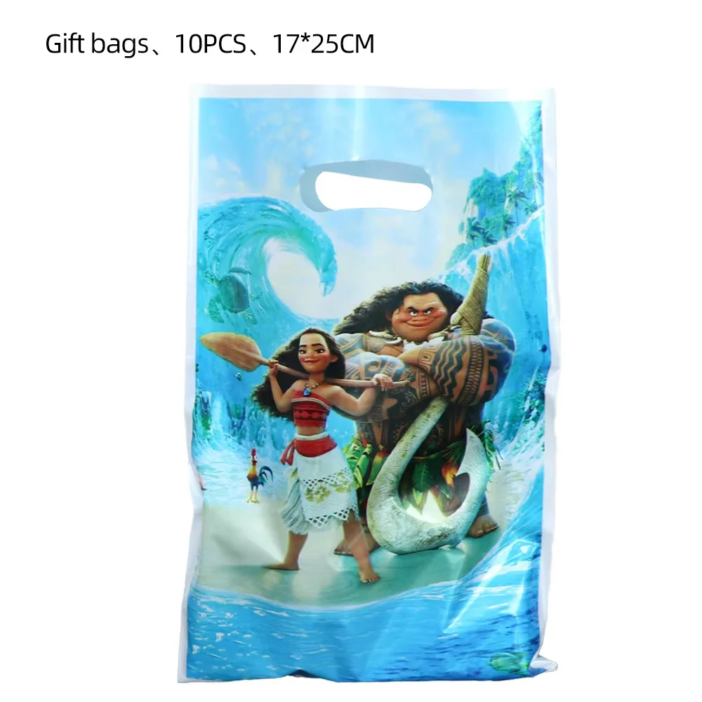 10/20/30pcs Moana Party  gift Bags Kids Candy Treat Bag Party Supplies  Goodie Gift Bags For Kids Birthday