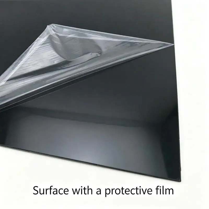 New 1Pcs ABS Plastic Sheet Black Board 1mm 2mm Black Rigid Thermoplastic Board For Signs Crafts DIY Projects